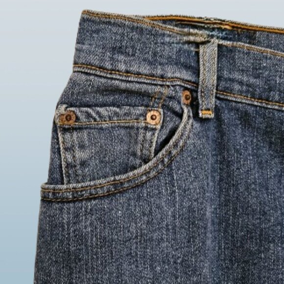 Levi's 550 Classic Relaxed Stretch Premium Denim Blue Jeans - 16M - Picture 8 of 9